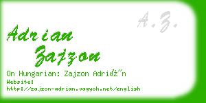 adrian zajzon business card